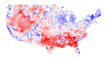 2008 (Obama vs. McCain) minus 1960 (Kennedy vs. Nixon)